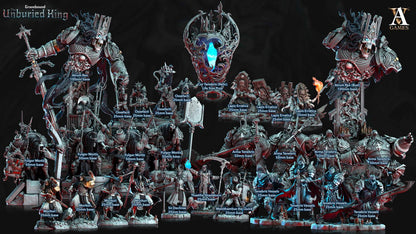 3D Printed Archvillain Games Fulgor Mortis - Gravebound The Unburied King 28 32mm D&D