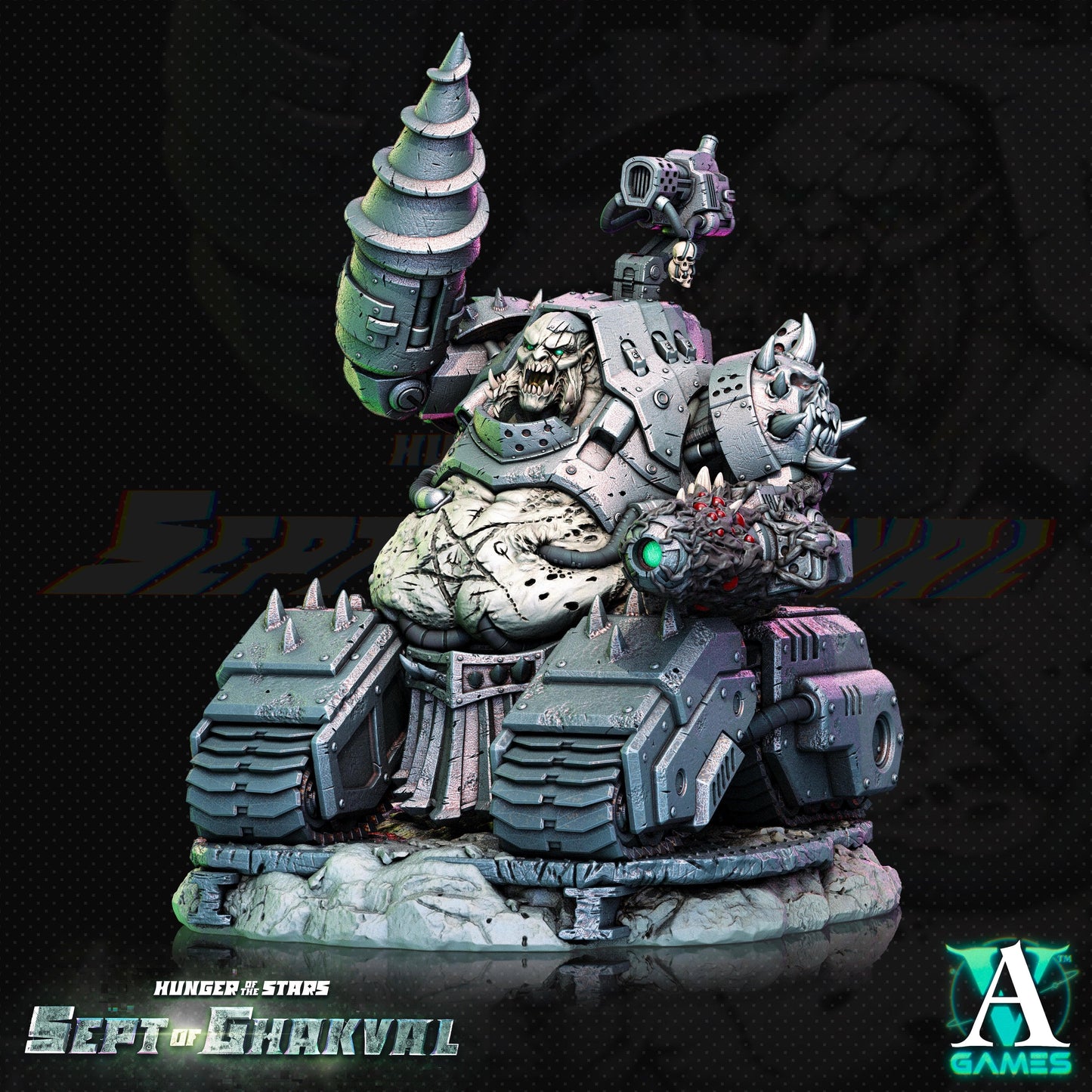 3D Printed Archvillain Games Ghakval Artillery Hunger of the Stars 28 32mm D&D