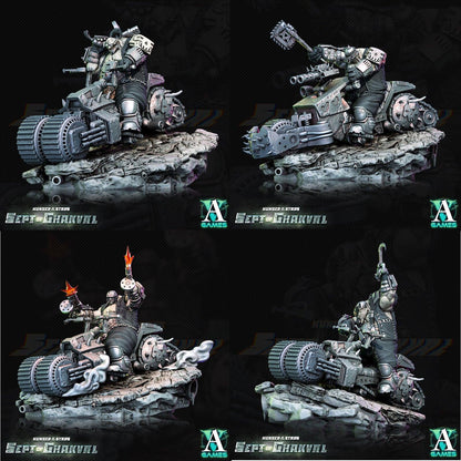 3D Printed Archvillain Games Ghakval Bikers Hunger of the Stars 28 32mm D&D