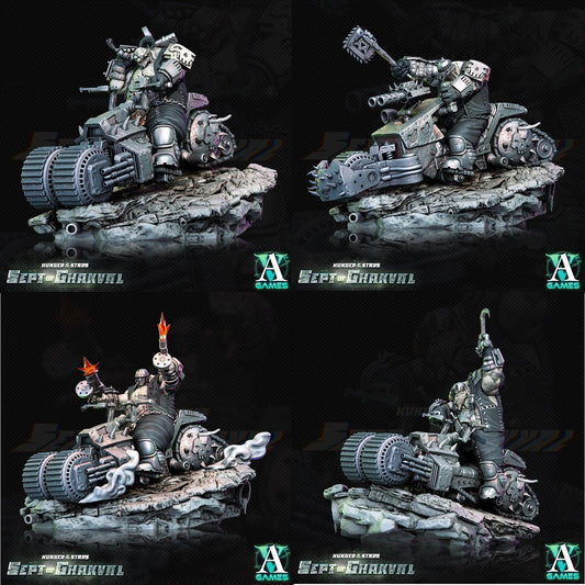 3D Printed Archvillain Games Ghakval Bikers Hunger of the Stars 28 32mm D&D