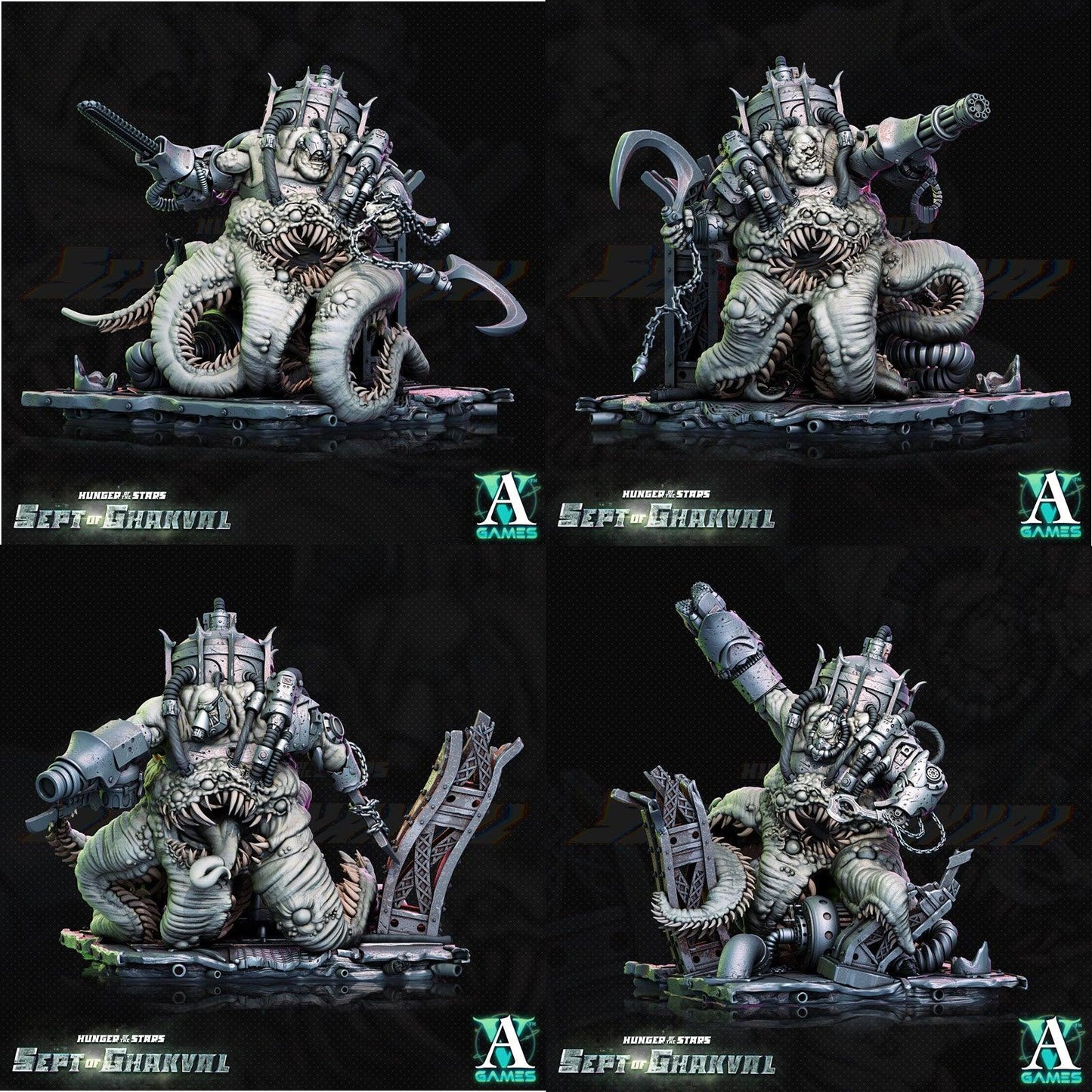 3D Printed Archvillain Games Ghakval Evermaws Hunger of the Stars 28 32mm D&D
