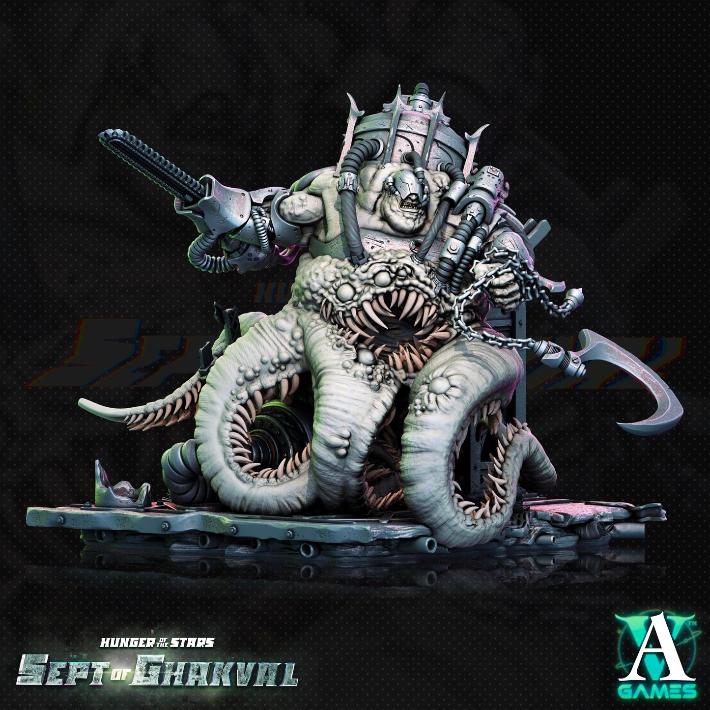 3D Printed Archvillain Games Ghakval Evermaws Hunger of the Stars 28 32mm D&D