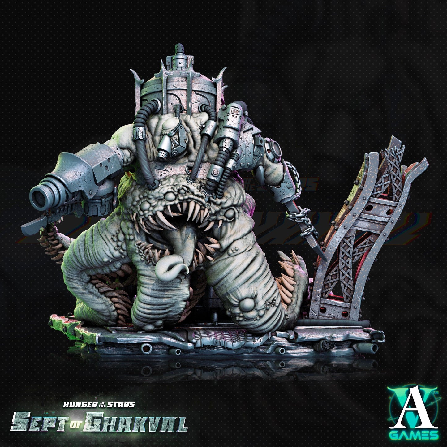 3D Printed Archvillain Games Ghakval Evermaws Hunger of the Stars 28 32mm D&D