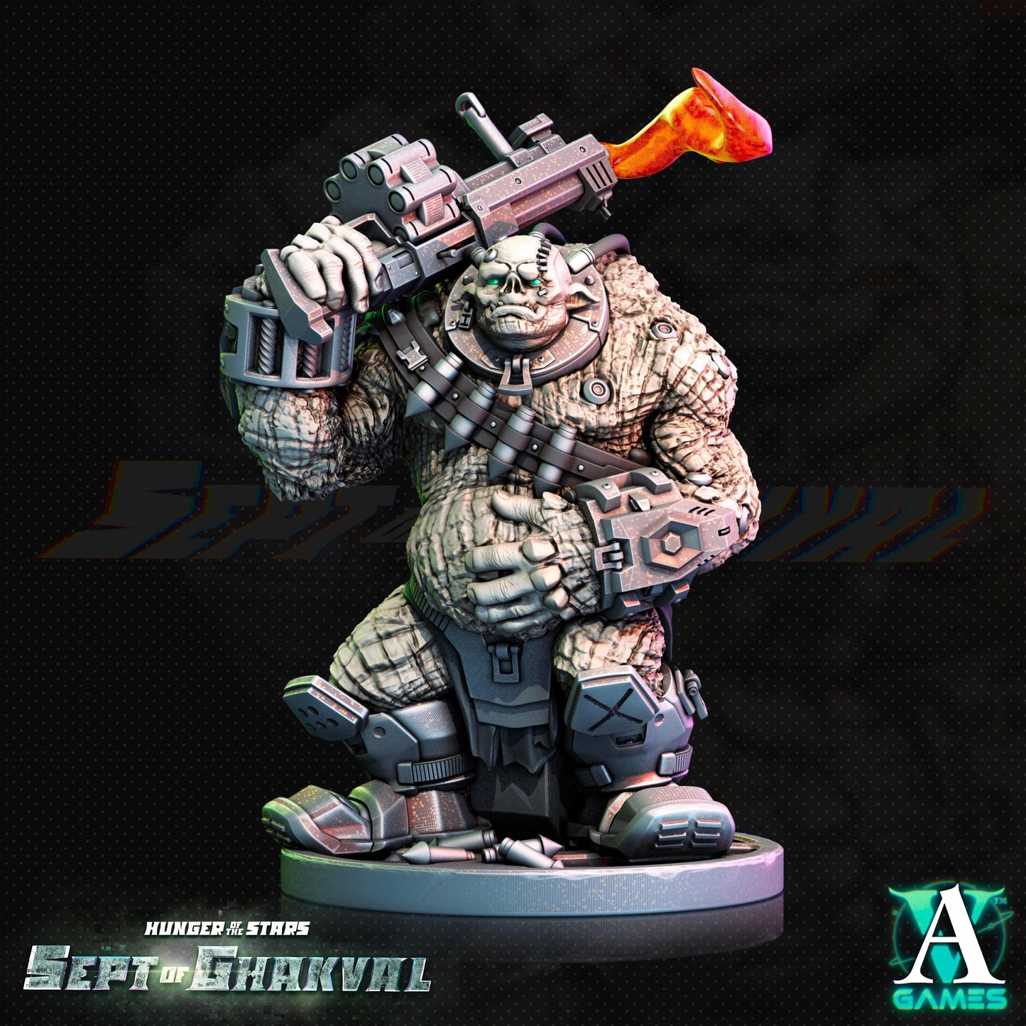 3D Printed Archvillain Games Ghakval Ghu Grunts Hunger of the Stars 28 32mm D&D