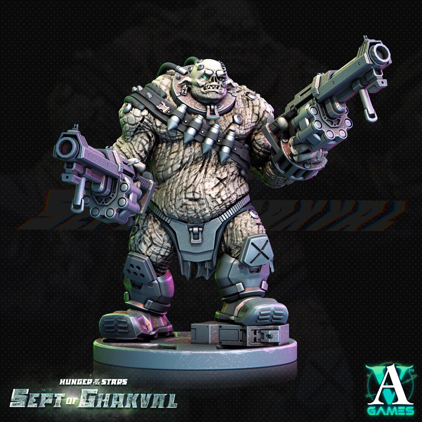 3D Printed Archvillain Games Ghakval Ghu Grunts Hunger of the Stars 28 32mm D&D