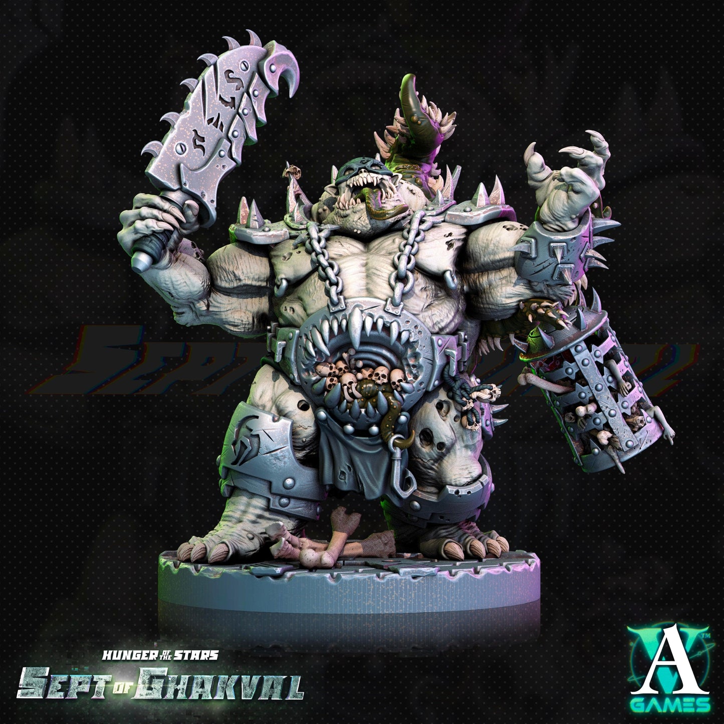 3D Printed Archvillain Games Ghakval Jailers Hunger of the Stars 28 32mm D&D