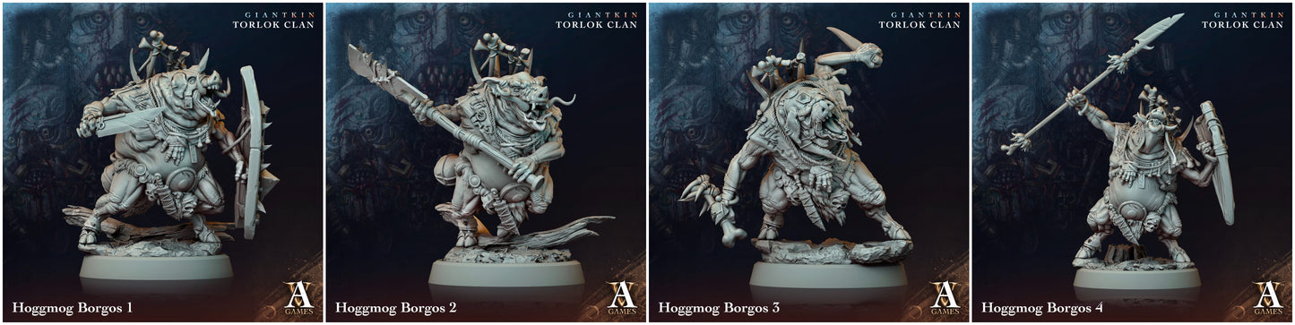 3D Printed Archvillain Games Giantkin - Torlok Clan Hoggmog Borgos 28 32mm D&D