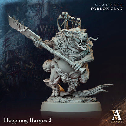 3D Printed Archvillain Games Giantkin - Torlok Clan Hoggmog Borgos 28 32mm D&D