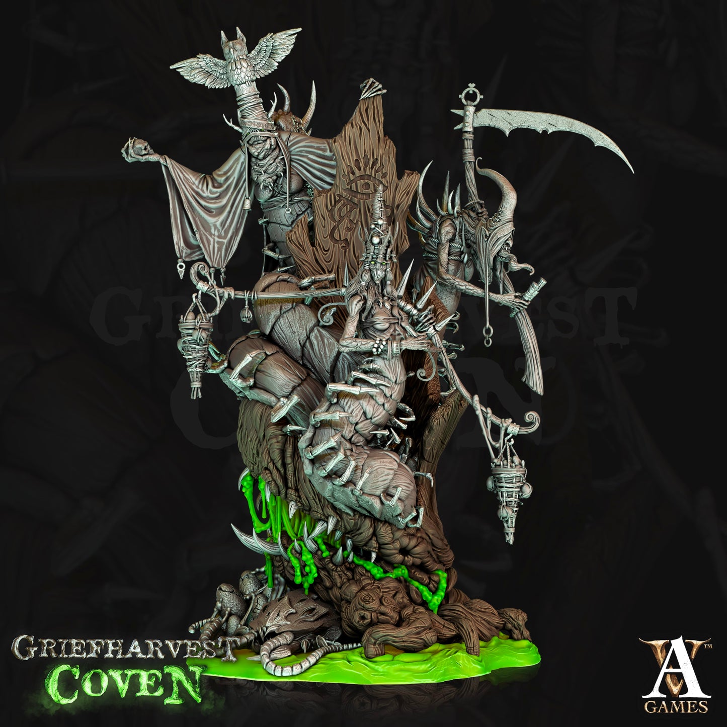 3D Printed Archvillain Games Griefharvest Coven Grandmother Sin - Wormbinder 28mm 32mm D&D