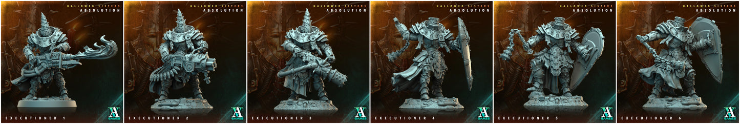 3D Printed Archvillain Games Hallowed Sisters Absolution - Executioner 28mm 32mm D&D