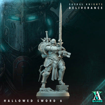 3D Printed Archvillain Games Hallowed Swords Sacral Knights Deliverance 28 32mm D&D