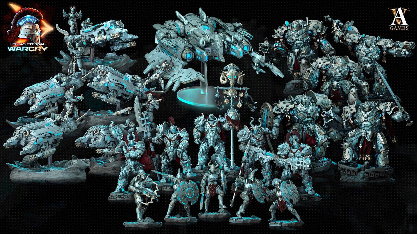 3D Printed Archvillain Games Hellas Eternal - Warcry Krateos 28 32mm D&D