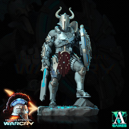 3D Printed Archvillain Games Hellas Eternal - Warcry Oplites 28 32mm D&D