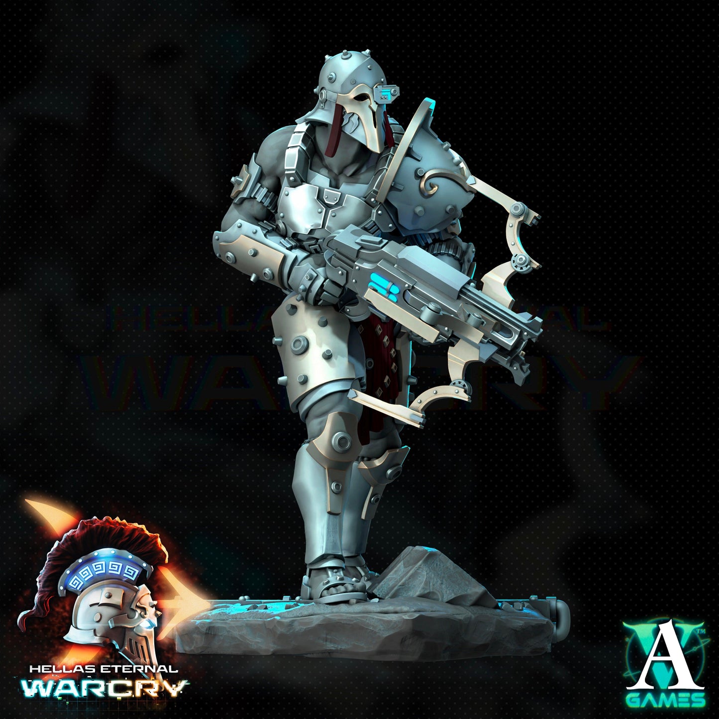 3D Printed Archvillain Games Hellas Eternal - Warcry Oplites 28 32mm D&D