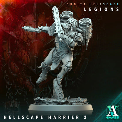 3D Printed Archvillain Games Hellscape Harrier Orbita Hellscape - Legions 28 32mm D&D