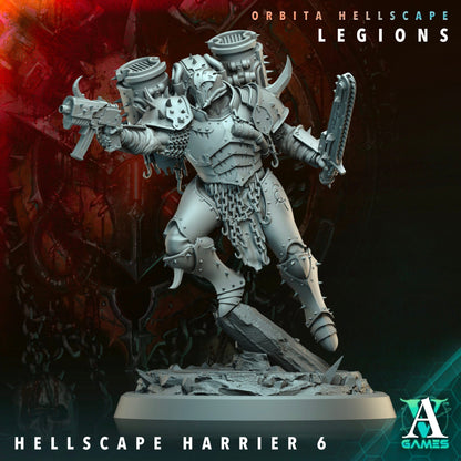 3D Printed Archvillain Games Hellscape Harrier Orbita Hellscape - Legions 28 32mm D&D
