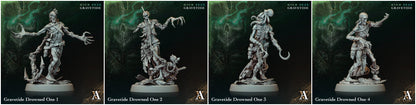 3D Printed Archvillain Games High Seas - Gravetide Gravetide Drowned One 28 32mm D&D