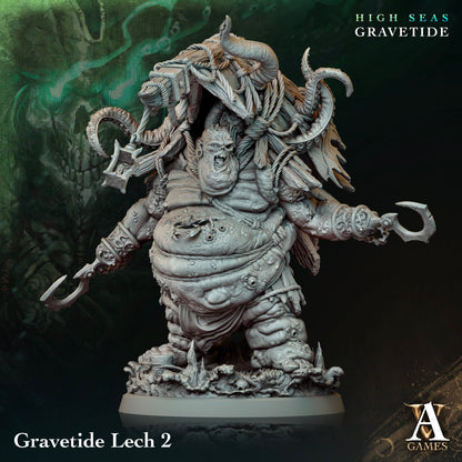 3D Printed Archvillain Games High Seas - Gravetide Gravetide Lech 28 32mm D&D