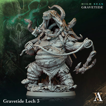 3D Printed Archvillain Games High Seas - Gravetide Gravetide Lech 28 32mm D&D