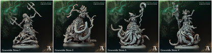 3D Printed Archvillain Games High Seas - Gravetide Gravetide Siren 28 32mm D&D