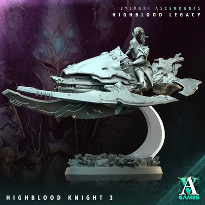3D Printed Archvillain Games Highblood Knight Sylvari Ascendants Highblood Legacy Archvillain Society Vol XXXV 28 32mm D&D