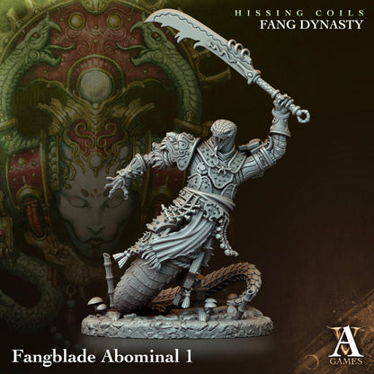 3D Printed Archvillain Games Hissing Coils - Fang Dynasty Fangblade Abominal 28 32mm D&D