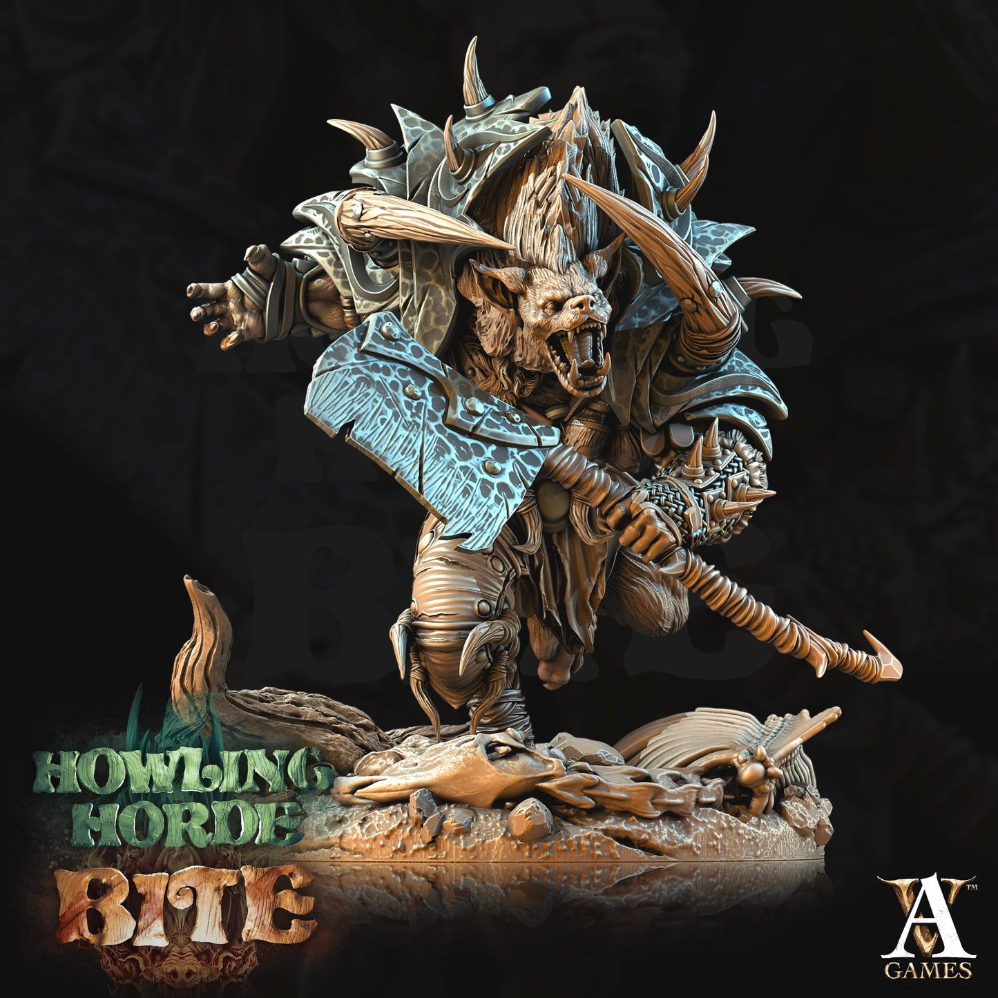 3D Printed Archvillain Games Howling Horde - Gnoll Brutes 28mm 32mm D&D