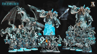 3D Printed Archvillain Games Icewyrm Wand Frostburn Horrors - Path of Ice 28 32mm D&D