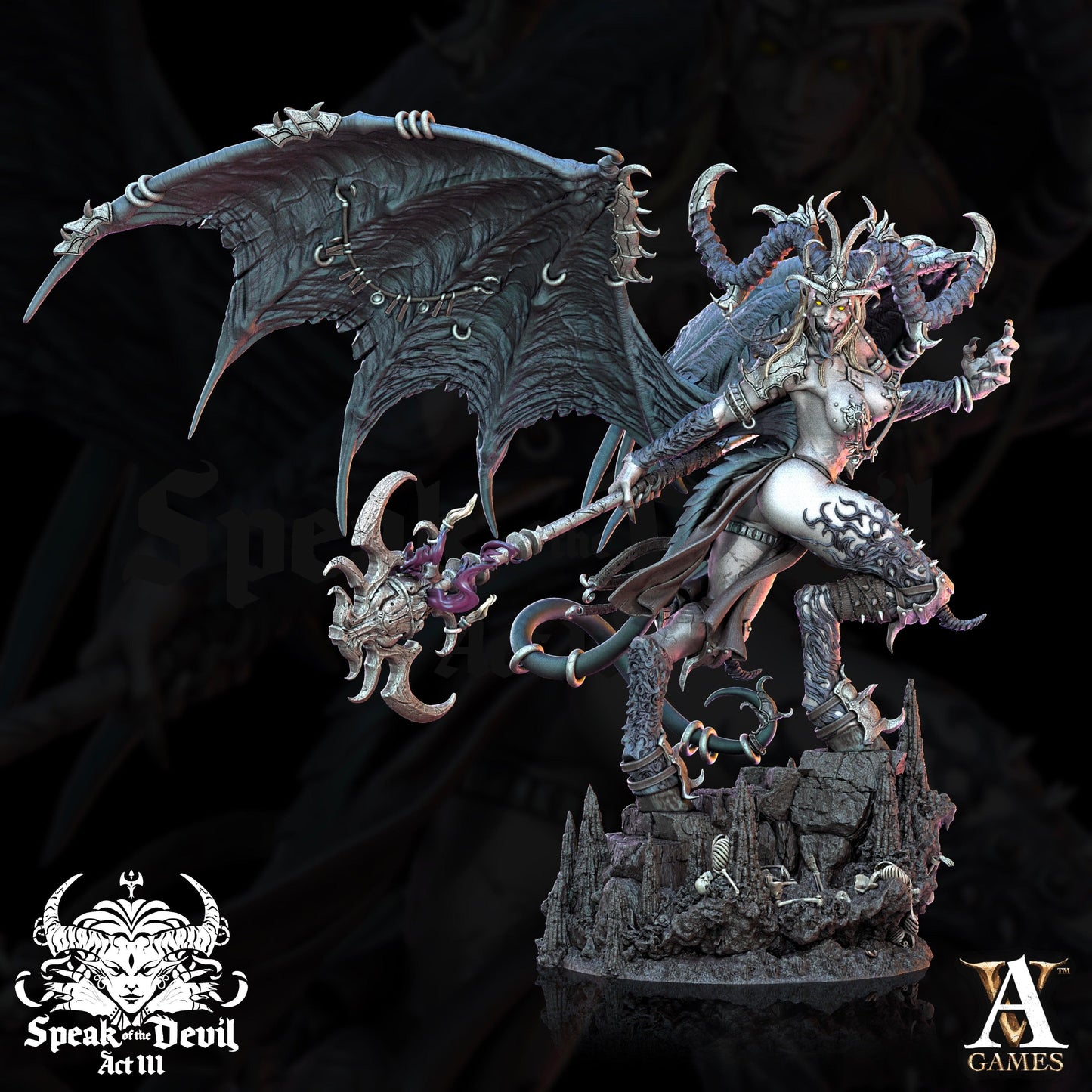 3D Printed Archvillain Games Illyra'Vash The First Harlot Speak of the Devil Vol. III 28 32mm D&D