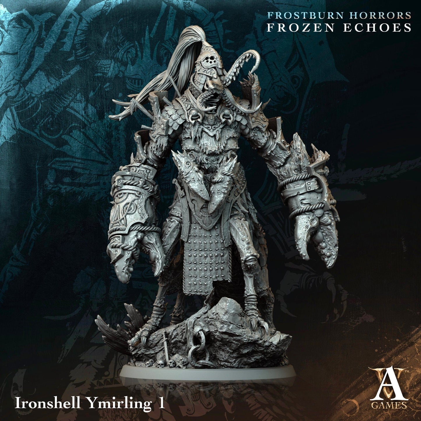 3D Printed Archvillain Games Ironshell Ymirling Frostburn Horrors Frozen Echoes 28 32mm D&D