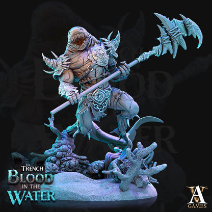3D Printed Archvillain Games Karkhari The Trench Blood In the Water 28 32mm D&D