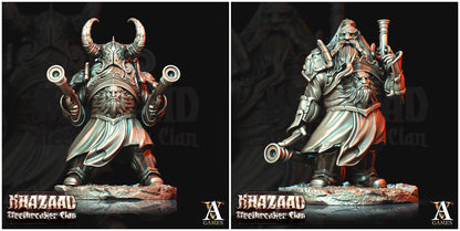 3D Printed Archvillain Games Khazaad Steelbreaker Clan King - Steelbreaker Leadspitters 28mm 32mm D&D