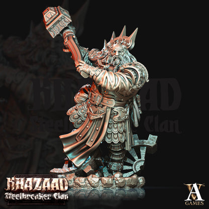 3D Printed Archvillain Games Khazaad Steelbreaker Clan - Steelbreaker Engineers 28mm 32mm D&D