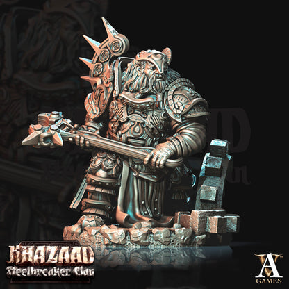 3D Printed Archvillain Games Khazaad Steelbreaker Clan - Steelbreaker Engineers 28mm 32mm D&D