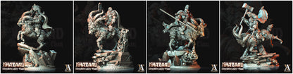 3D Printed Archvillain Games Khazaad Steelbreaker Clan - Steelbreaker Warriors Ram Riders 28mm 32mm D&D