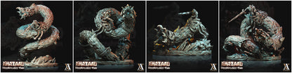 3D Printed Archvillain Games Khazaad Steelbreaker Clan - Stone Worm with Rider 28mm 32mm D&D