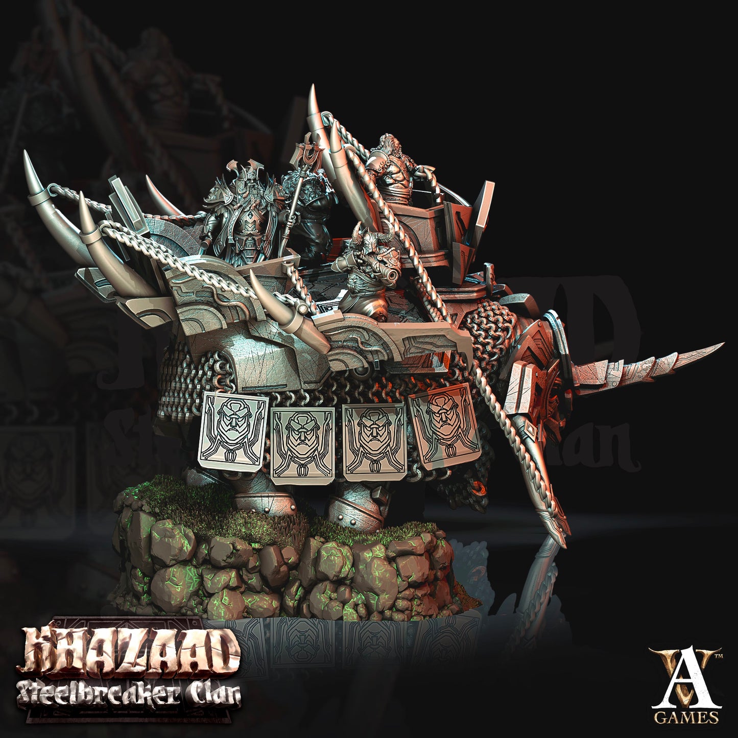 3D Printed Archvillain Games Khazaad - Steelbreaker Clan War Bjargan 28 32mm D&D