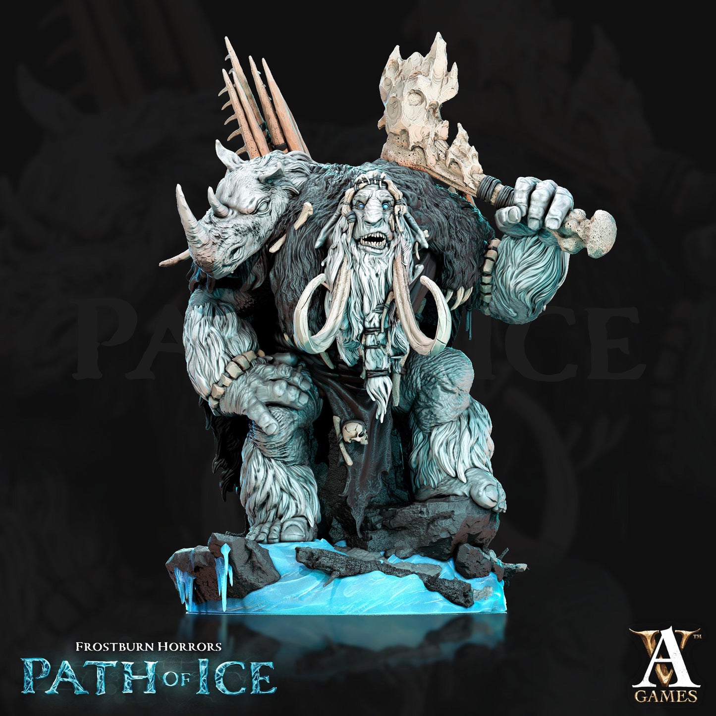 3D Printed Archvillain Games Mammuti Frostburn Horrors - Path of Ice 28 32mm D&D