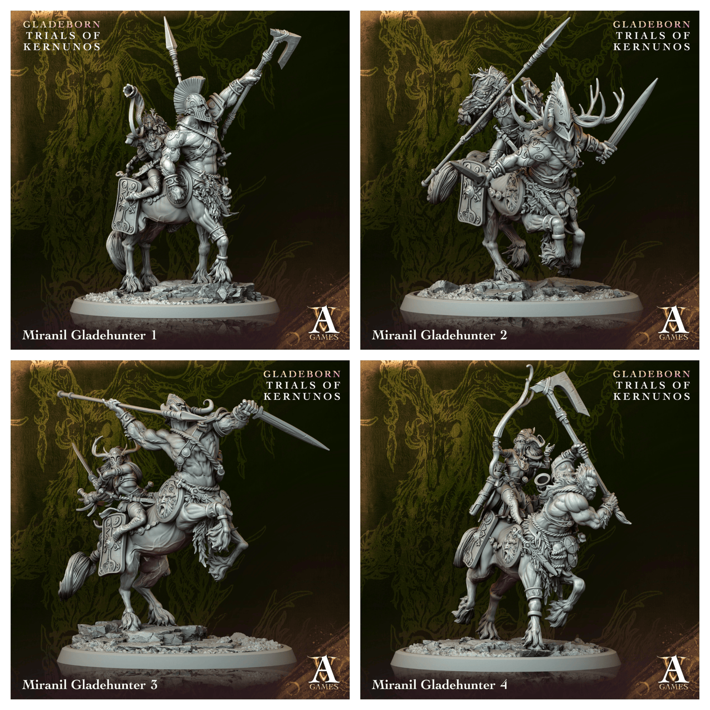 3D Printed Archvillain Games Miranil Gladehunter Gladeborn - Trials of Kernunos 28 32mm D&D