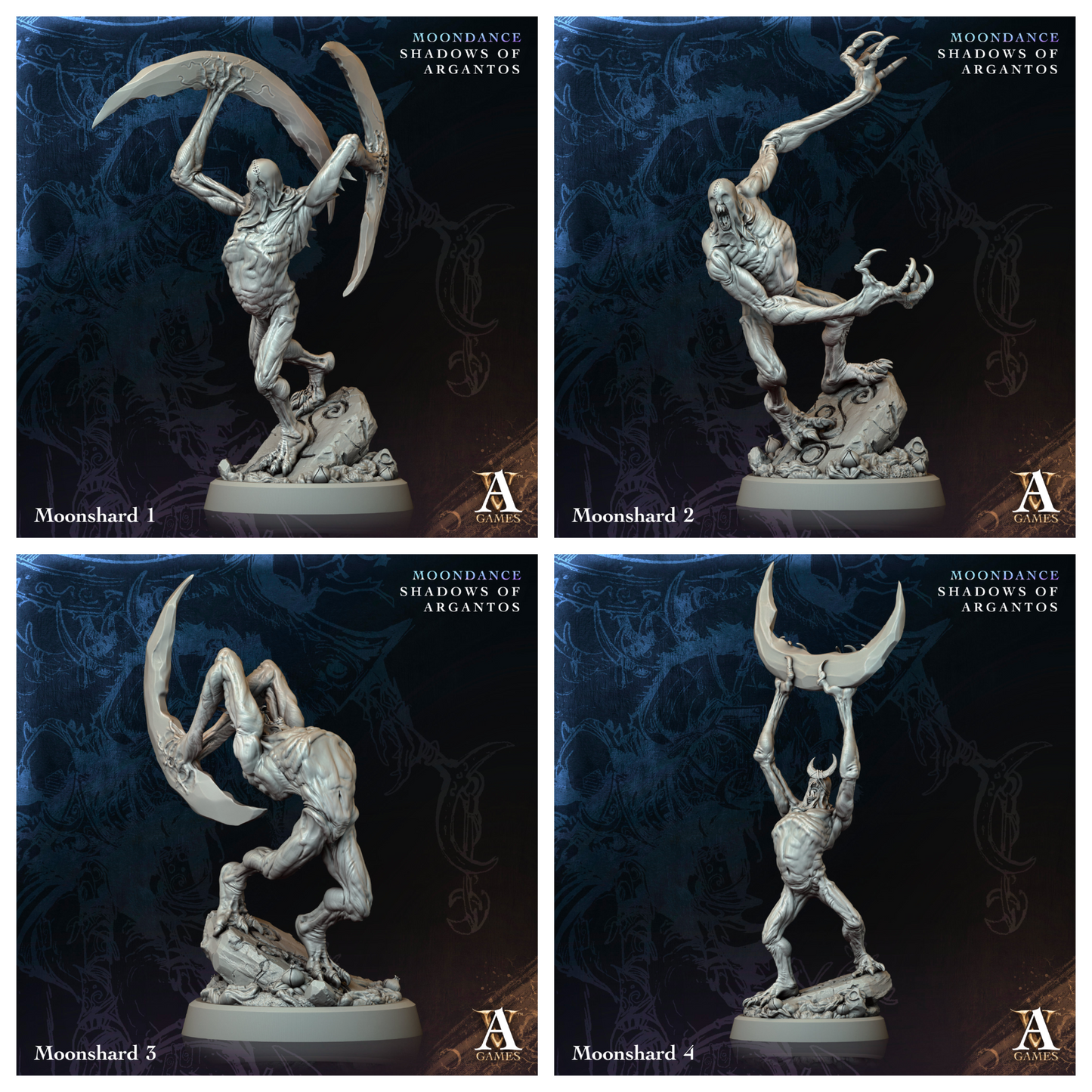 3D Printed Archvillain Games Moonshard Moondance - Shadows of Argantos 28 32mm D&D