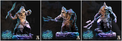 3D Printed Archvillain Games Morloks The Trench Abyssal Depths 28 32mm D&D