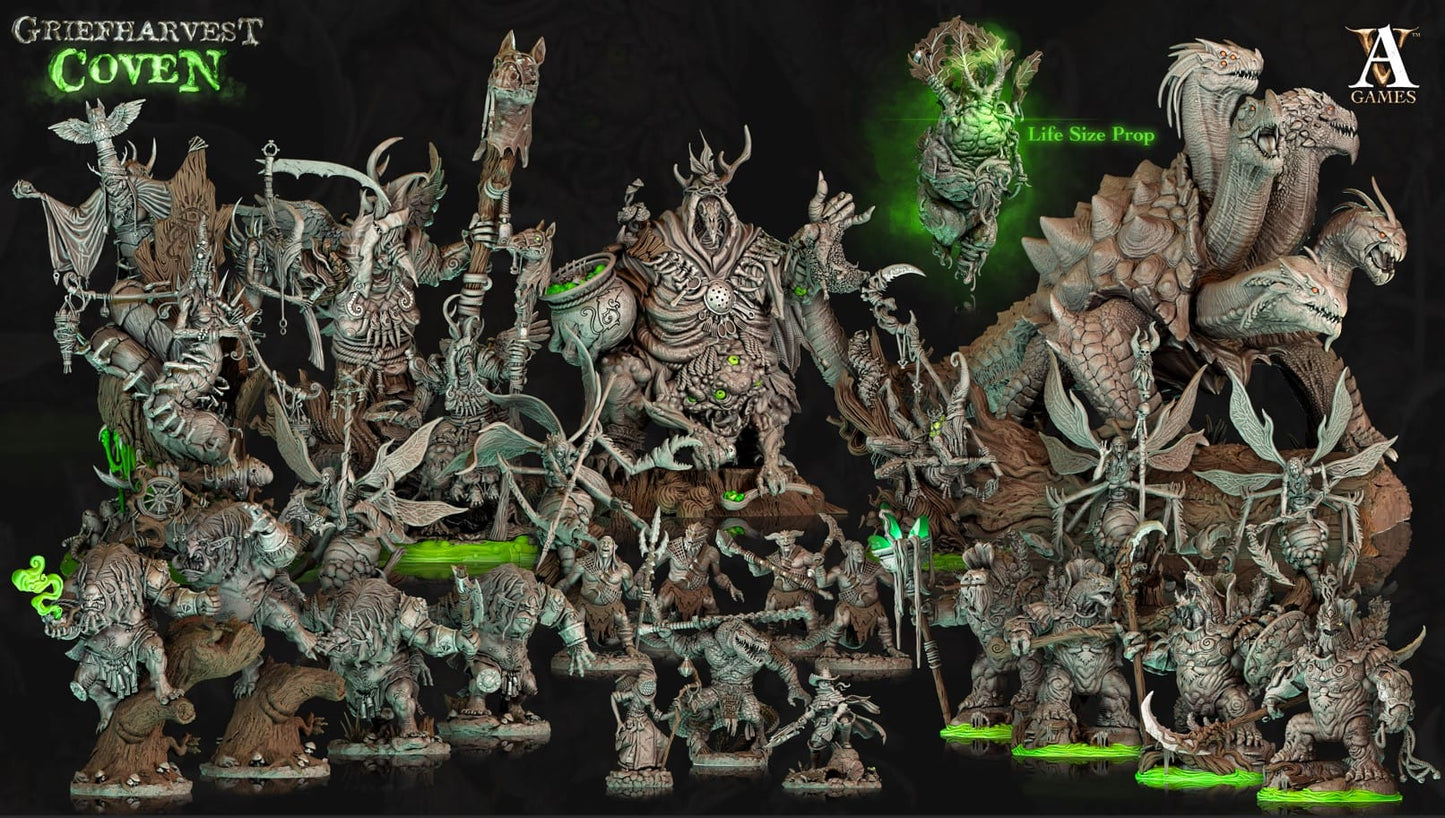 3D Printed Archvillain Games Mother Glutkin Griefharvest Coven 28 32mm D&D