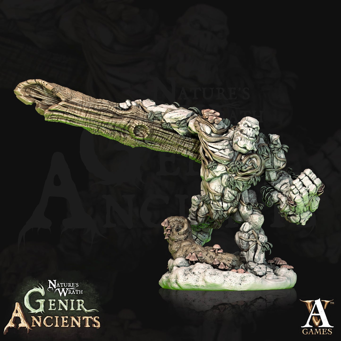 3D Printed Archvillain Games Nature's Wrath Genir Ancients - Forest Elementals 28mm 32mm D&D