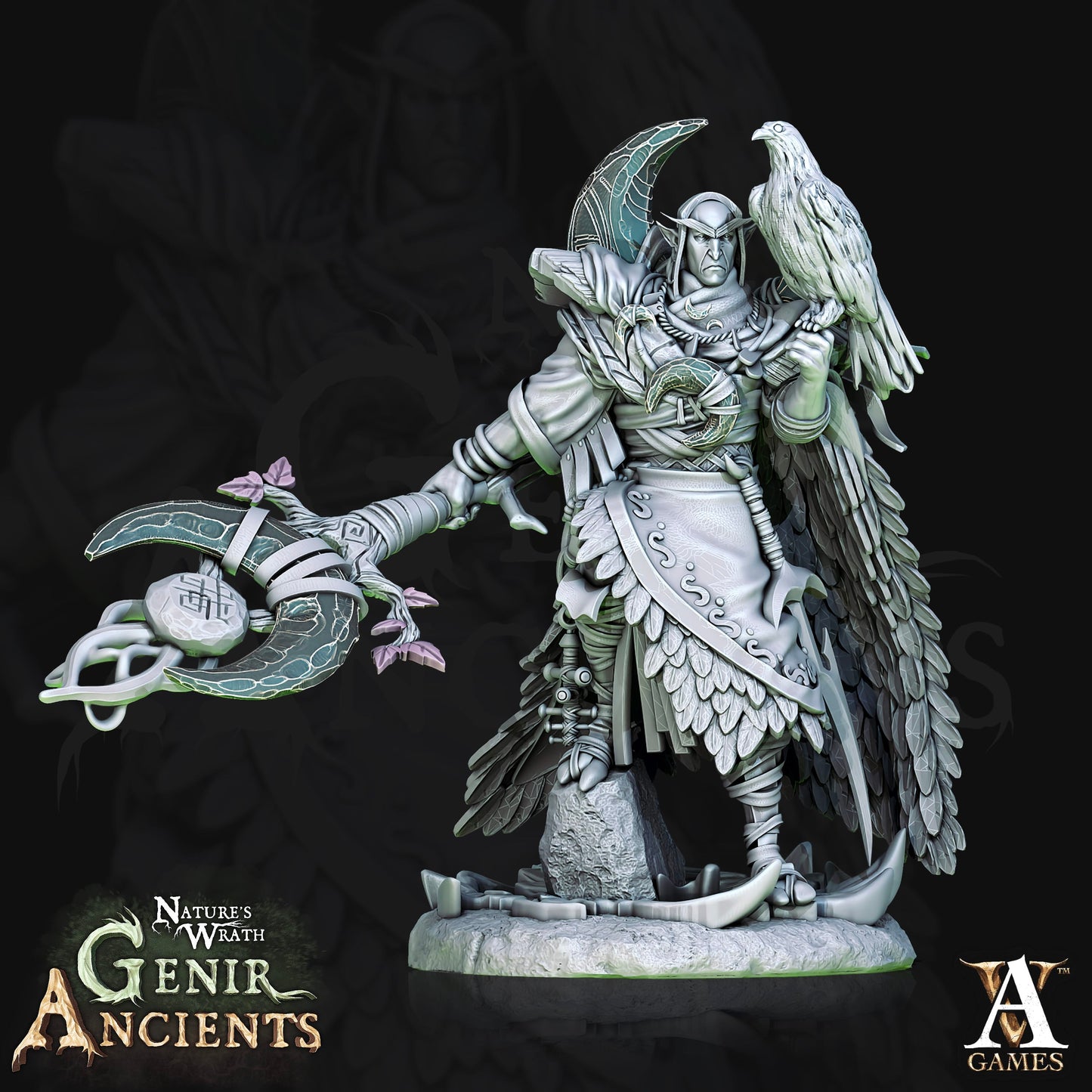 3D Printed Archvillain Games Nature's Wrath Genir Ancients - Grovebred Druids 28mm 32mm D&D