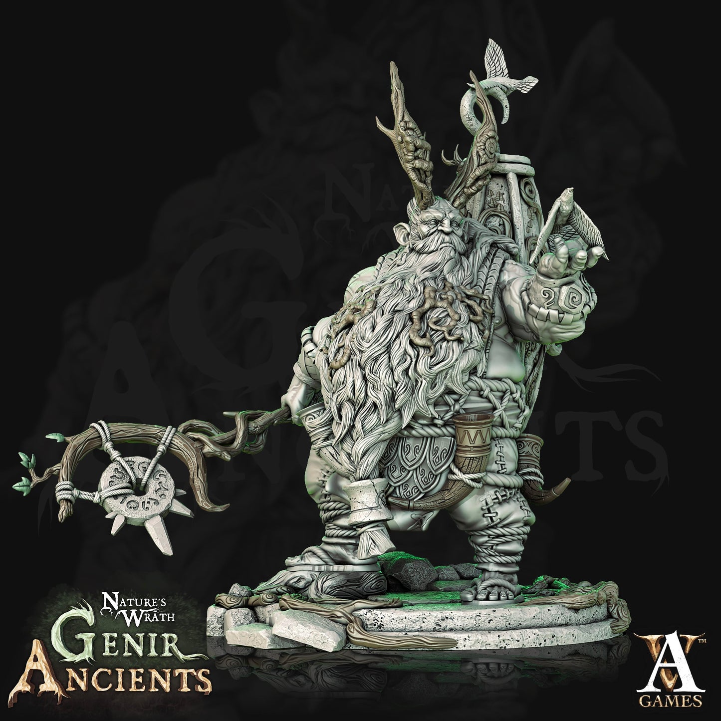 3D Printed Archvillain Games Nature's Wrath Genir Ancients - Rootals 28mm 32mm D&D
