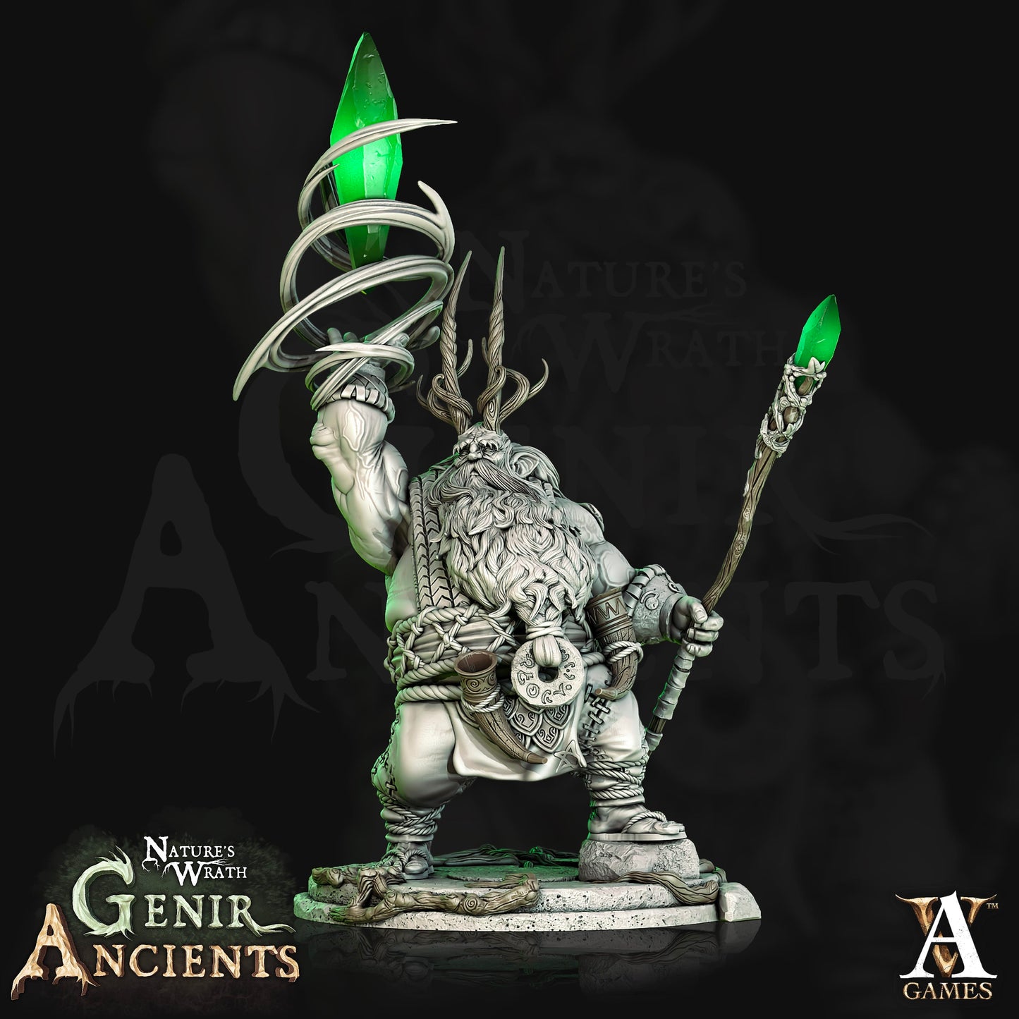 3D Printed Archvillain Games Nature's Wrath Genir Ancients - Rootals 28mm 32mm D&D