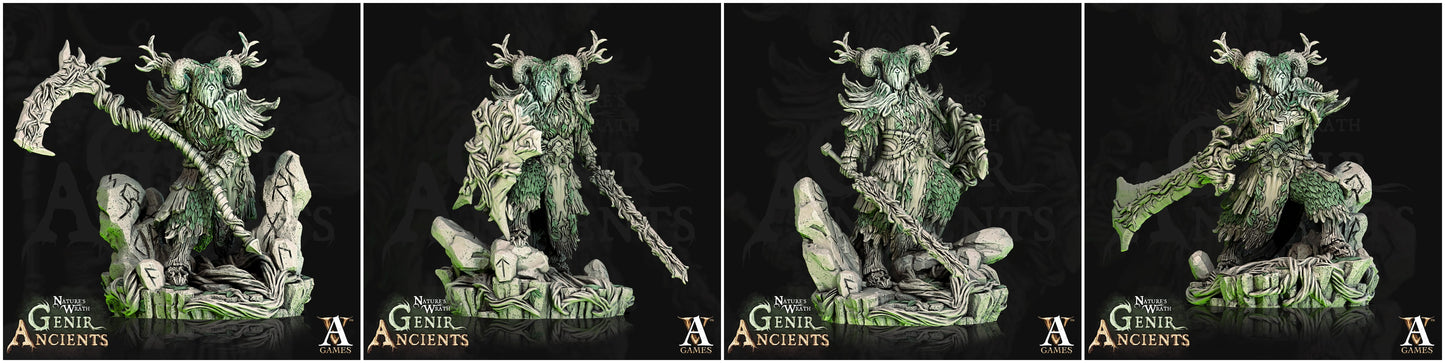 3D Printed Archvillain Games Nature's Wrath Genir Ancients - Verdant Ancient 28mm 32mm D&D