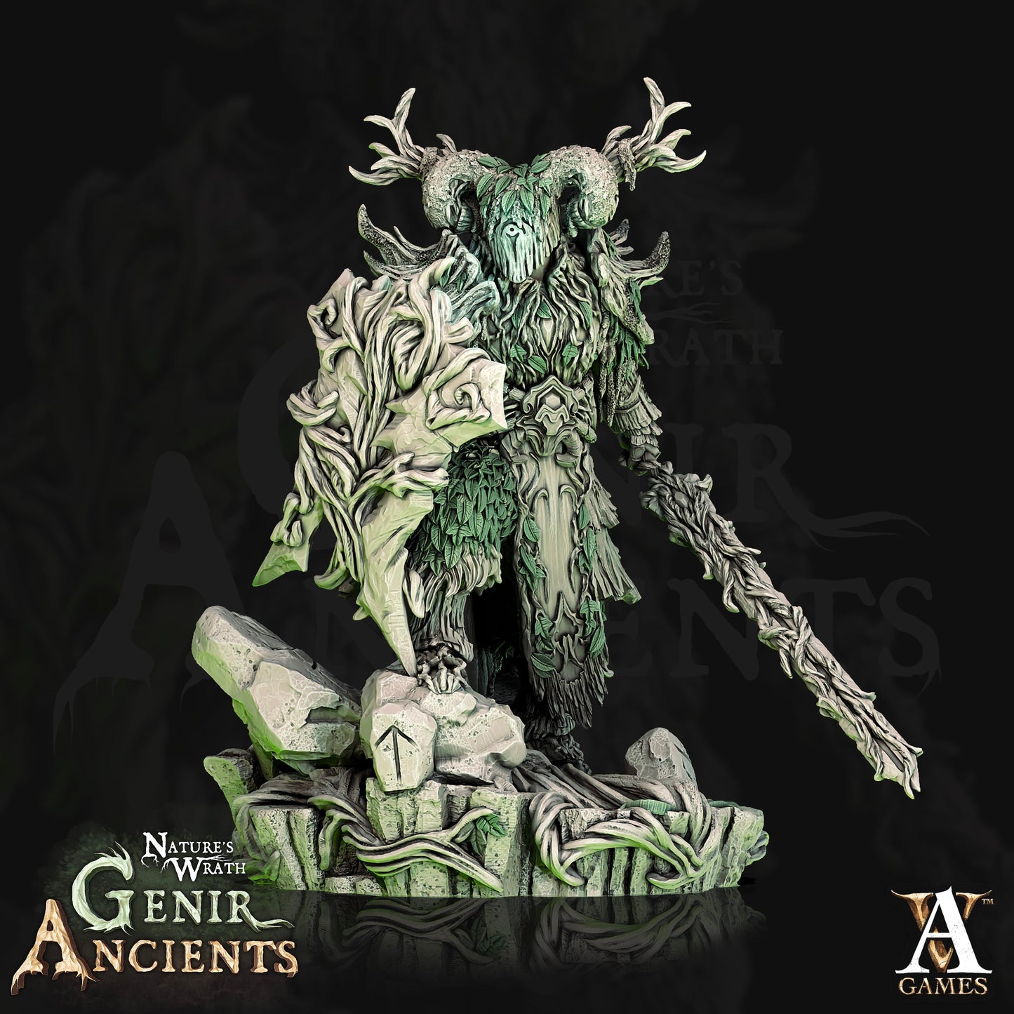 3D Printed Archvillain Games Nature's Wrath Genir Ancients - Verdant Ancient 28mm 32mm D&D
