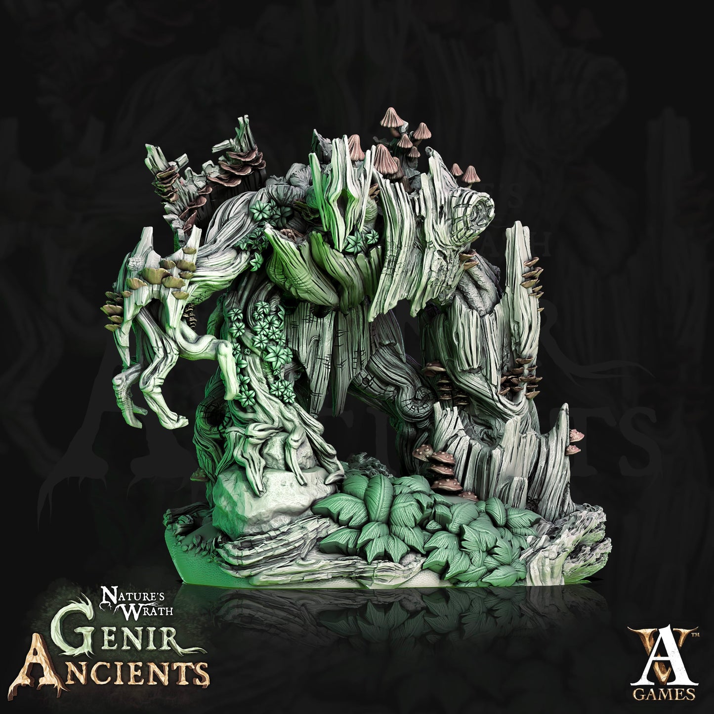 3D Printed Archvillain Games Nature's Wrath Genir Ancients - Young Treants 28mm 32mm D&D