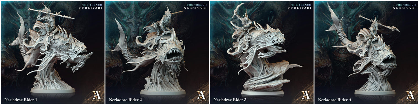 3D Printed Archvillain Games Neriadrac Rider The Trench Nereivari Archvillain Society Vol XXXV 28 32mm D&D